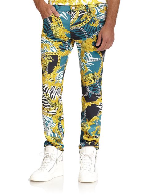 versace chain print pants|All Pants .